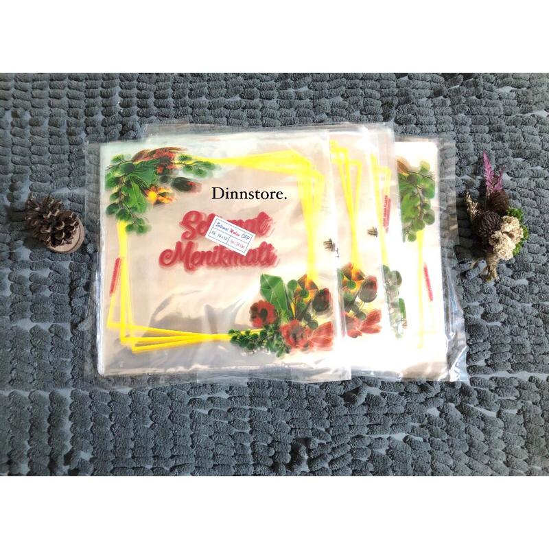 plastik selamat menikmati 18x18 isi 50 lembar