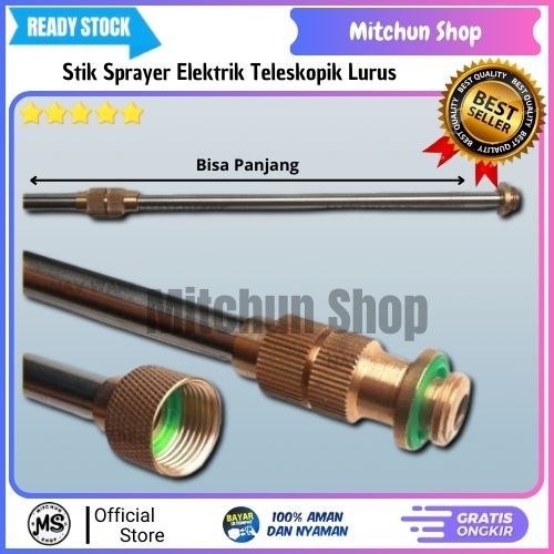 Stik Sprayer Elektrik Teleskopik Lurus | Stik Teleskopik Sprayer Elektrik Drat 18mm x 14mm Panjang