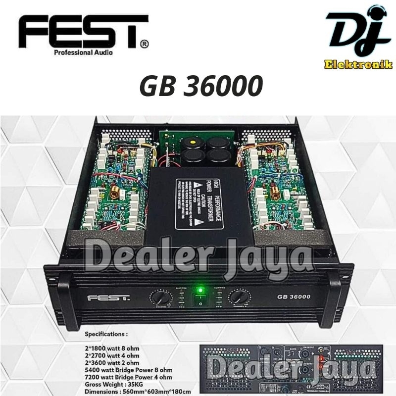 Power Amplifier Fest GB 36000 / GB36000 - 2 channel