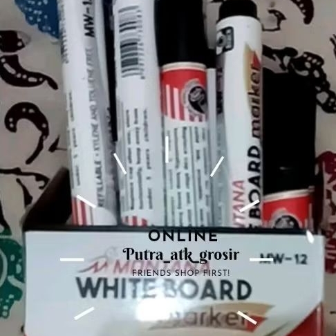

(1pack 12 pcs) MONTANA WHITEBOARD MARKER/SPIDOL WHITEBOARD BISA DI HAPUS/ SPIDOL HITAM PAPAN TULIS MURAH