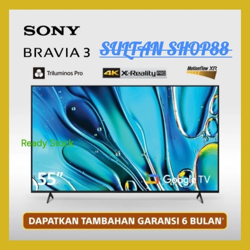 SONY BRAVIA GOOGLE TV K55S30 55 INCH 4K UHD HDR I SONY GOOGLE TV K55S30 4K UHD HDR