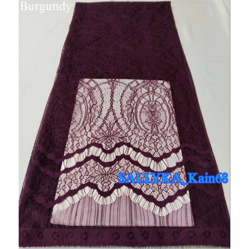 TermurahKain brokat Chantilly,brokat chantilly,tille chantilly lace panel,brokat kebaya. LAT