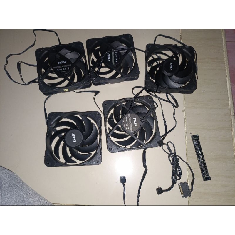 Fan Casing Non RGB 4 Pin 5 Pcs + Fan Hub Normal Mulus