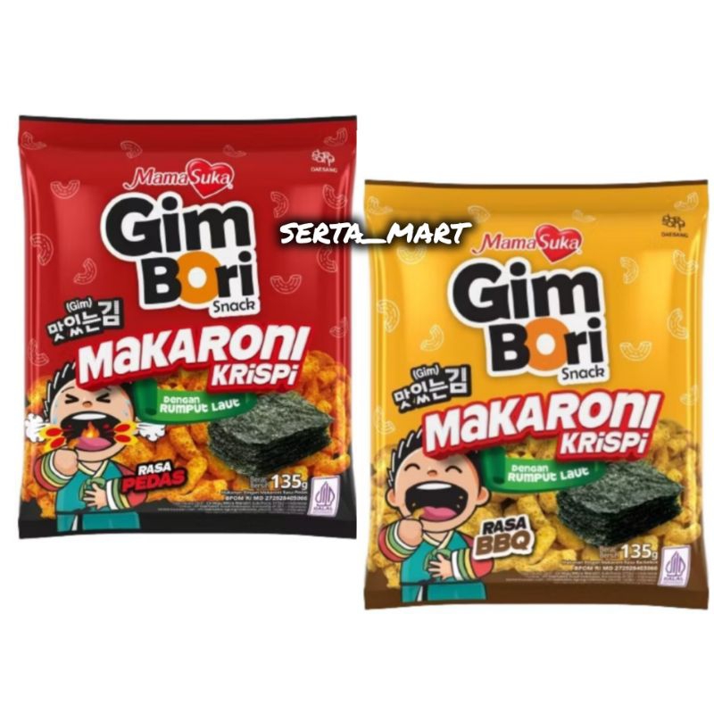 

Mamasuka Gim Bori Makaroni Krispi 135gr - Gimbori Makaroni Spicy / BBQ