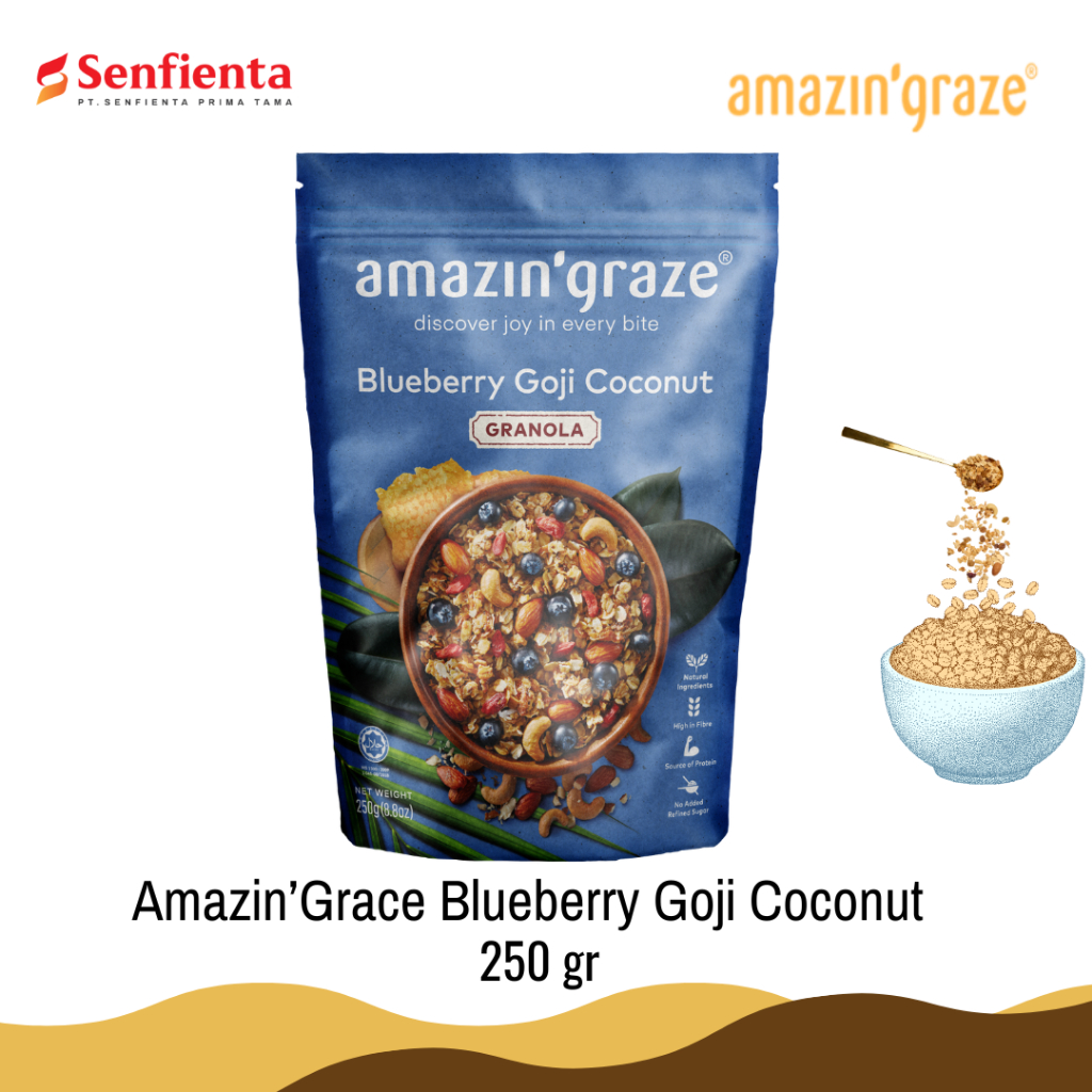 

Amazin'Graze Blueberry Goji Coconut Granola 250 gr