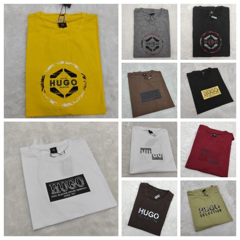 kaos hugo selection size XXL- XXXXL KAOS JUMBO PRIA / KAOS IMPORT JUMBO COWOK / KAOS HUGO SELECTION 