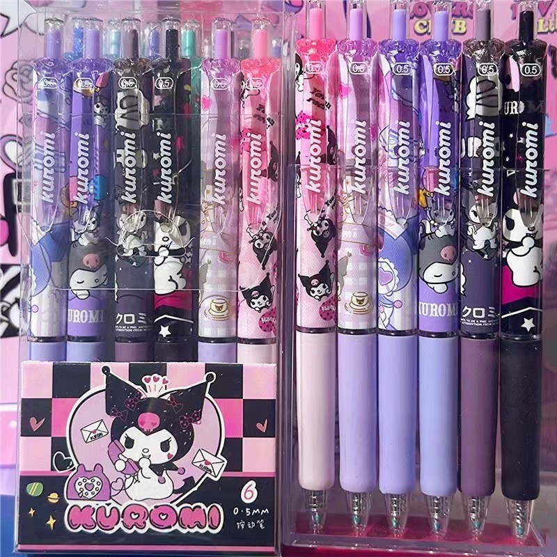 

Pulpen Gel 0.5mm Hitam 6pcs Bolpoin Mekanik Tinta Gel Pena Bolpen Ballpoint Aesthetic Karakter Kartun Lucu