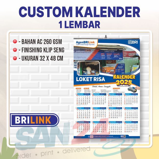 

TERMURAH Cetak Kalender Dinding 2025 Custom FOTO TERLARISS / KALENDER BRILINK