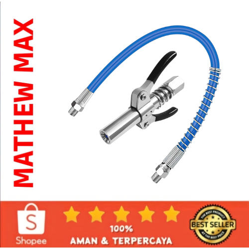 KEPALA POMPA GEMUK POMPA SELANG GREASE GUN KONEKTOR + SELANG - Grease Gun Coupler
