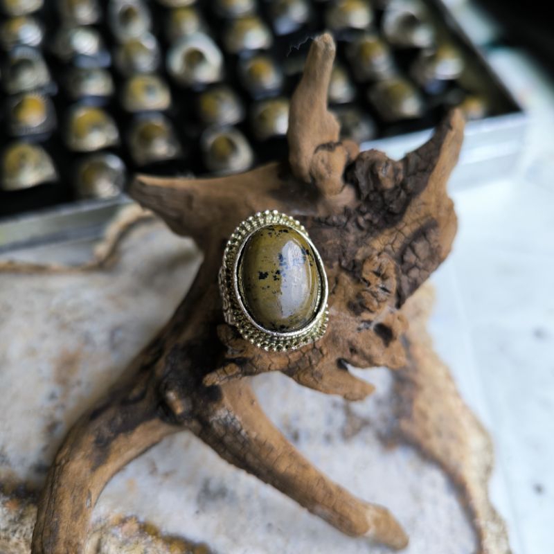 cincin etnik perak bakar natural vintage antik