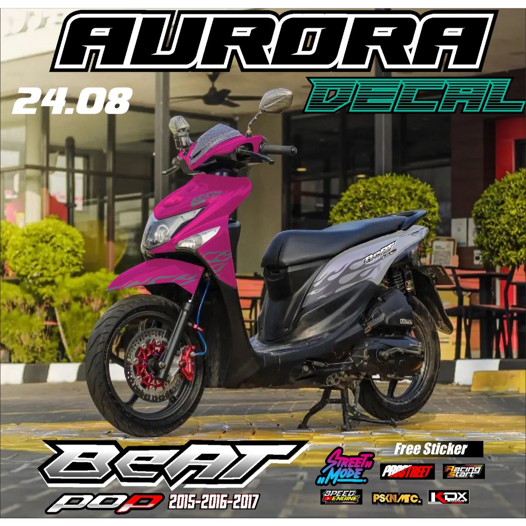 COD TERBARU Decal Stiker BEAT POP 2015 2016 2017 FULL BODY NEW  DESIGN GRADASI STICKER KREN BEAT MOD