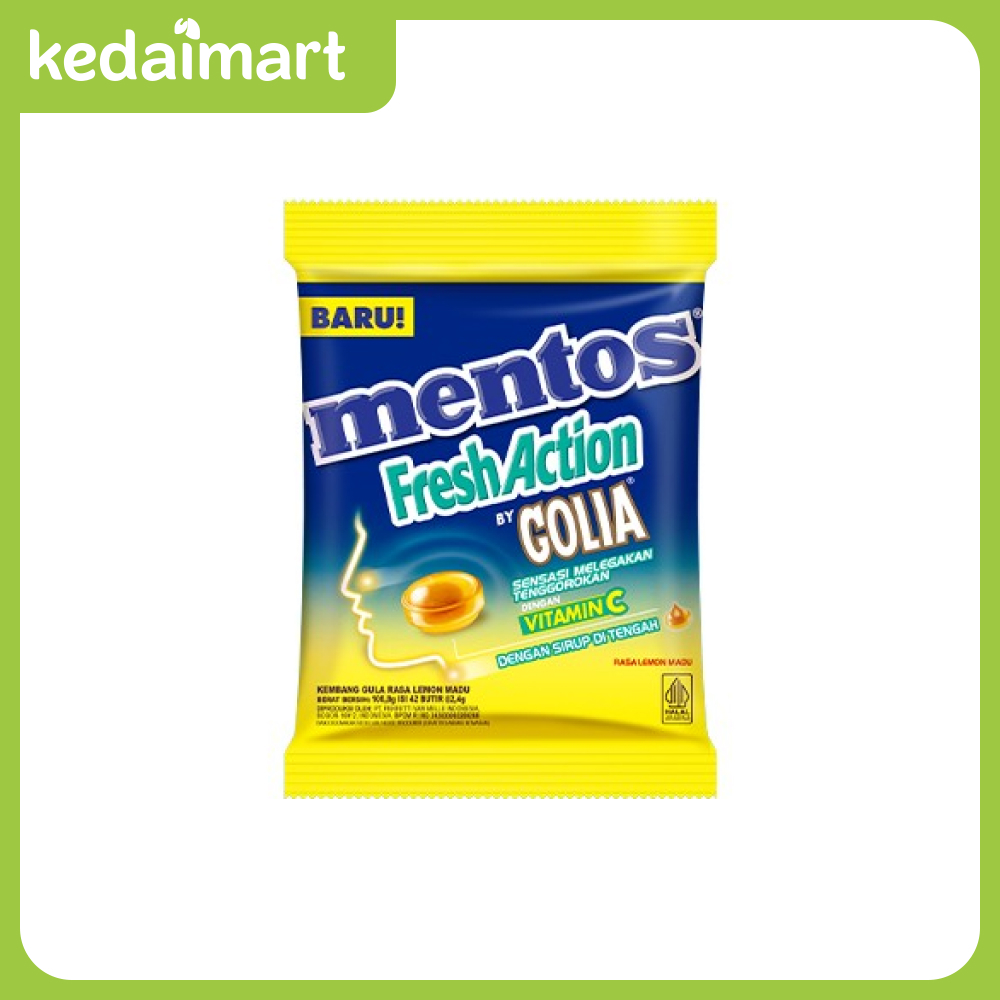 

Mentos Permen Fresh Action Golia Honey Lemon 100.8 Gram