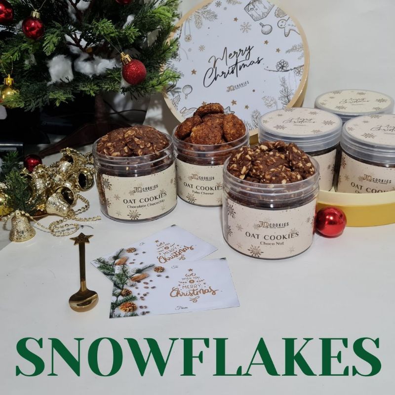 

Hampers Natal Set Snowflakes / Christmas Hampers / Kado / Gift / Parcel / Hadiah - Oat Cookies - JQCookies