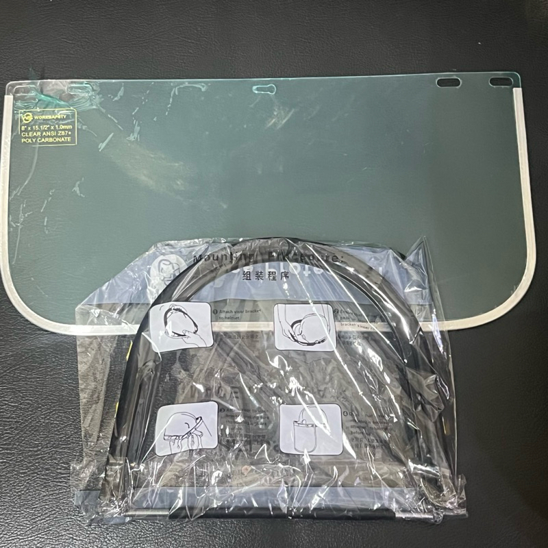 Face Shield + Bracket Pasang Helm Safety