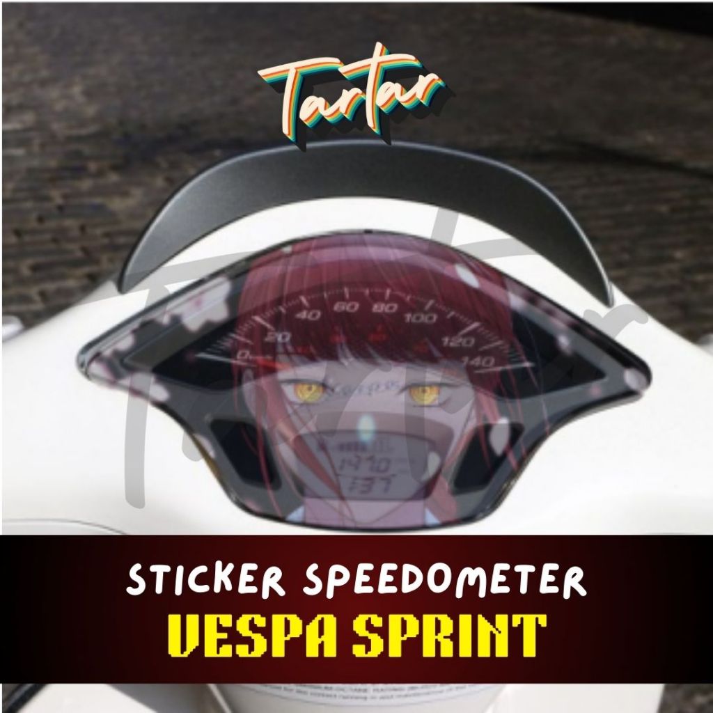 Sticker Stiker Spido / Speedometer Anime Vespa Sprint / Primavera