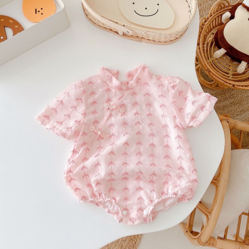 A049 Little Gwen - Chen Romper / Cheongsam bayi perempuan pink cantik qipao anak / baju bayi perempu