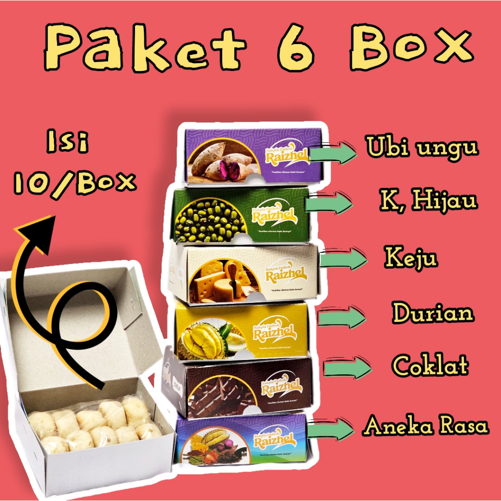 

[ 6 BOX ] BAKPIA KERING ISI 10