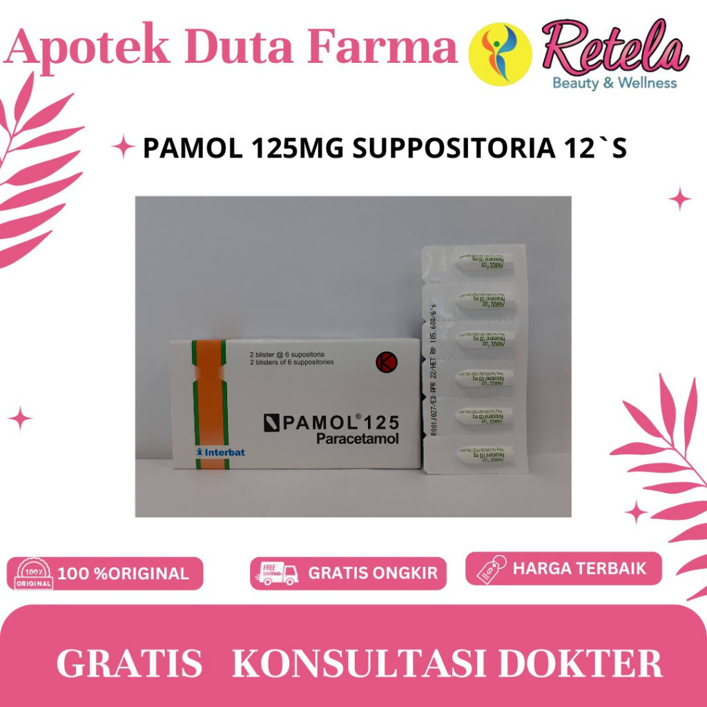 PAMOL 125 1 BLISTER @ 6 SUPPOSITORIA