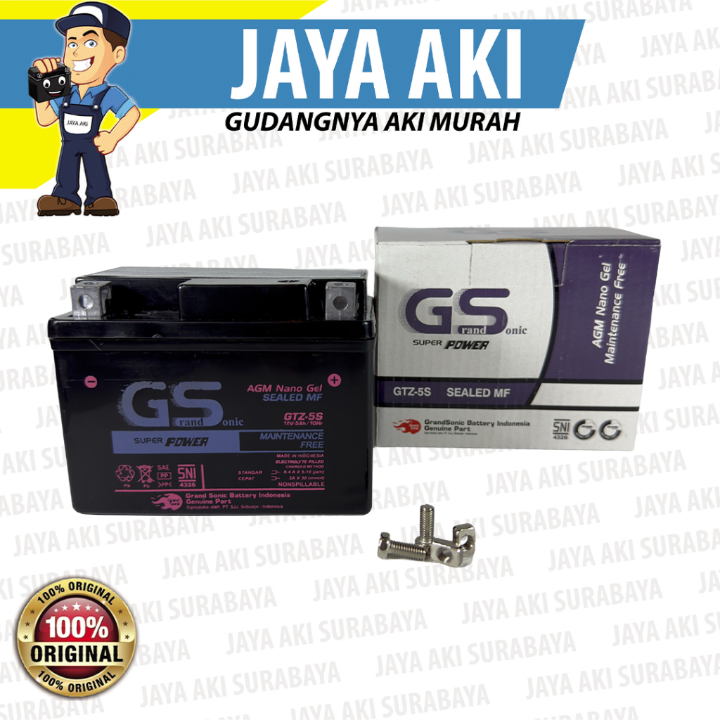 Aki Motor Jupiter MX King GTZ5S Aki Kering MF