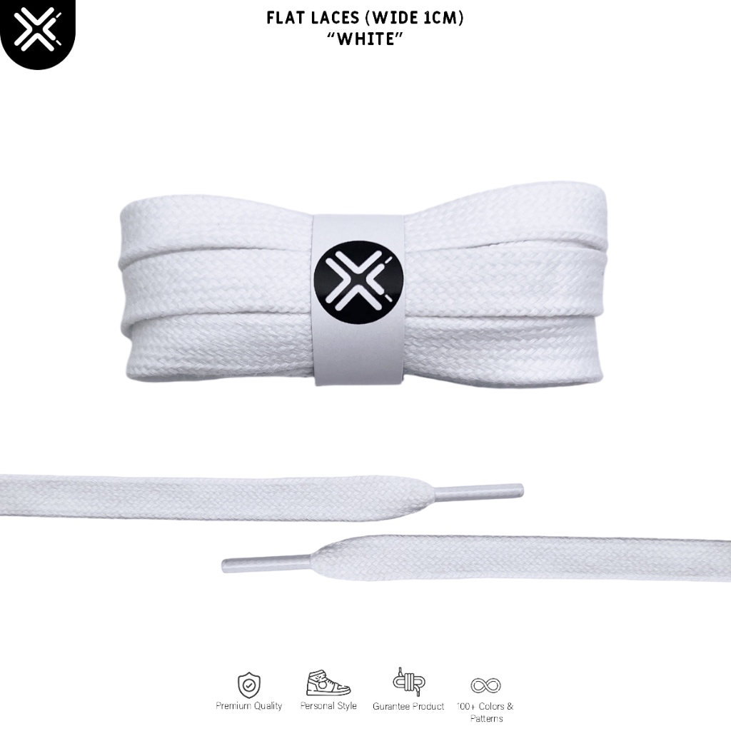 TALI SEPATU KATUN LEBAR 1CM / TALI SEPATU GEMUK