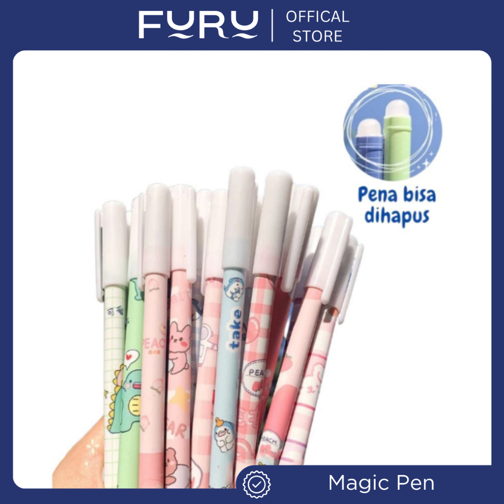 

FURU Pulpen Bisa di Hapus Erasable Pen 1 Pcs - Ballpoint Gel Hapus - Bolpen Magic