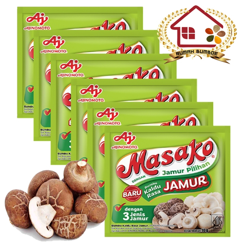 

(6 pcs x 10 gr) MASAKO KALDU JAMUR | Kaldu Bubuk Jamur