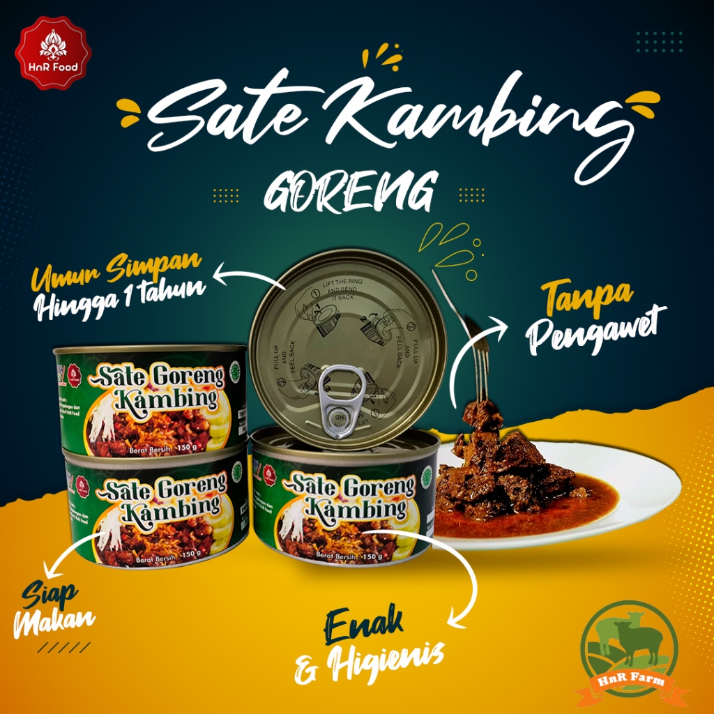 

Sate goreng kambing kaleng steril
