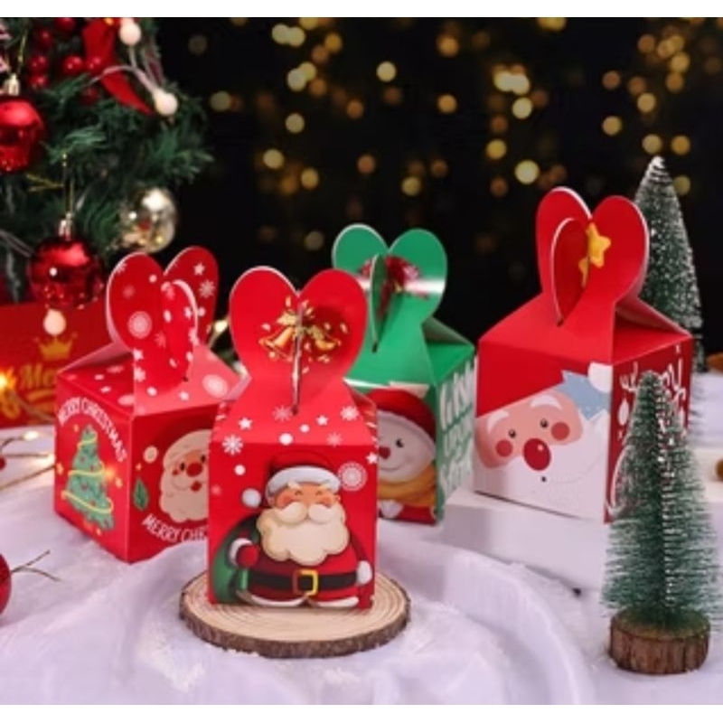 

Kotak Natal Box Souvernir Mini 8,5cm Box Hampers Merry Christmas Kotak Box Permen