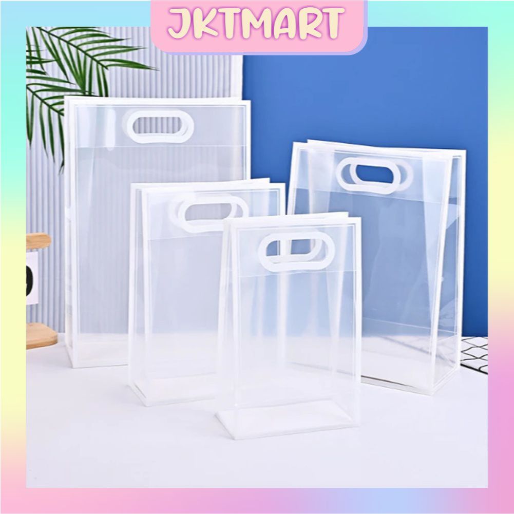 

⭐ JKTMART ⭐ Tas Hadiah Transparan Mika Doff Hitam Putih Clear Gift Hampers Souvenir Kado Hand Bag Tas Gantung Jinjing Tebal Elegant R1182