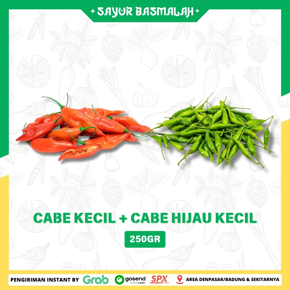 

Cabe Merah Kecil + Cabe Hijau Kecil 250gr - Sayur Basmalah