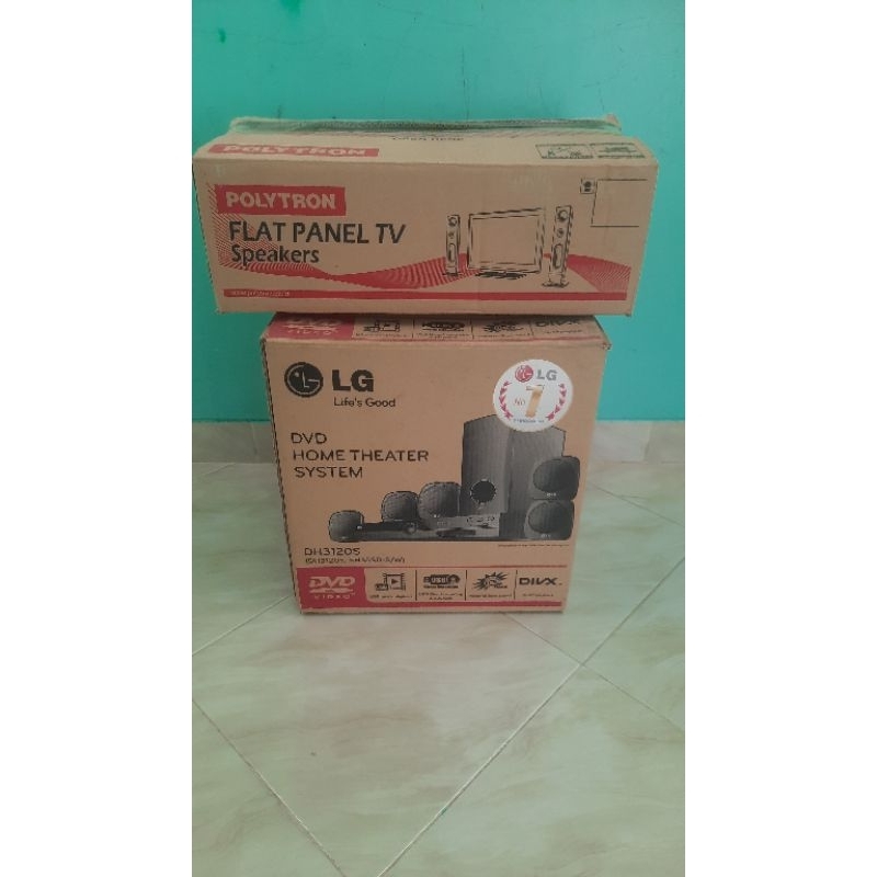 Home Theater LG dan Speaker Tower Polytron Cinemax Original (MODEL LAMA)