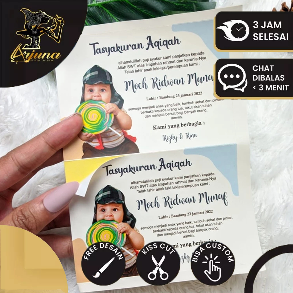 

Arjuna Stiker Label Kotak Aqiqah Sticker Kotak Aqikah Stiker Akikah Anak