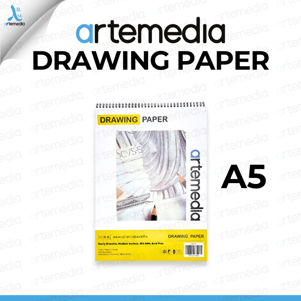 

Sketchbook Artemedia A5 Drawing Paper Book 150 Gsm Buku Gambar & Sketsa Pensil, Pensil Charcoal, dan Drawing Pen