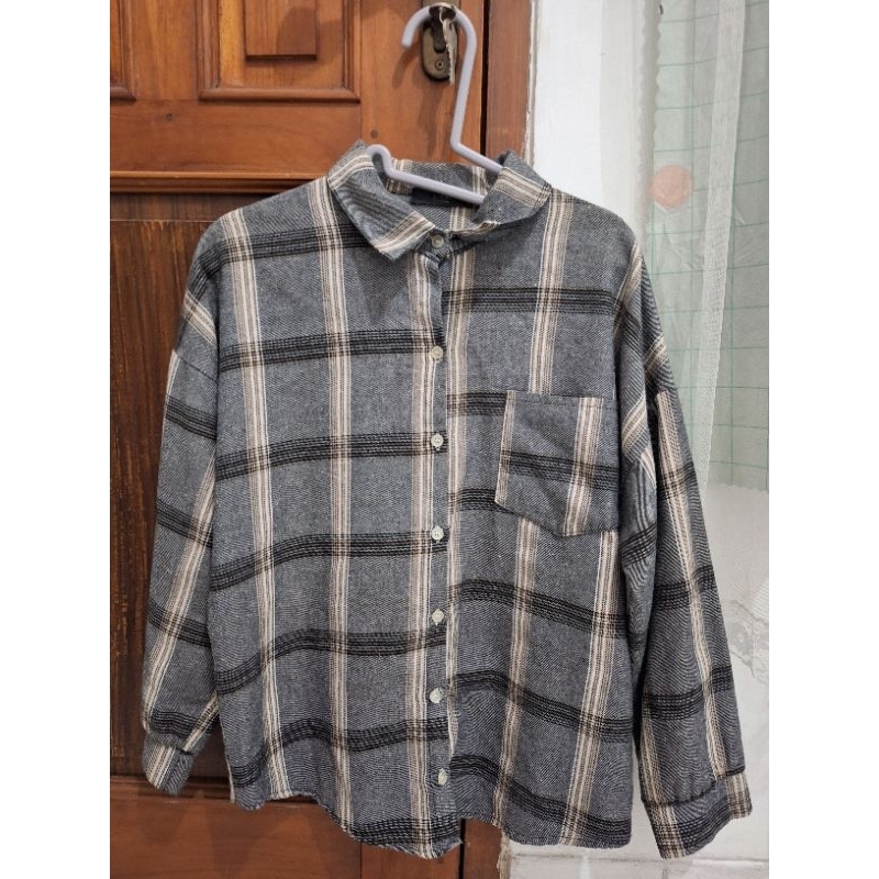 [Thrift/Preloved] Kemeja Korea Kotak² Vintage Flanel