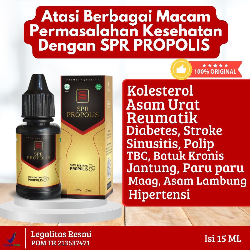 Propolis SPR obat herbal diabetes hipertensi kolesterol asam lambung batuk TBC paru-paru