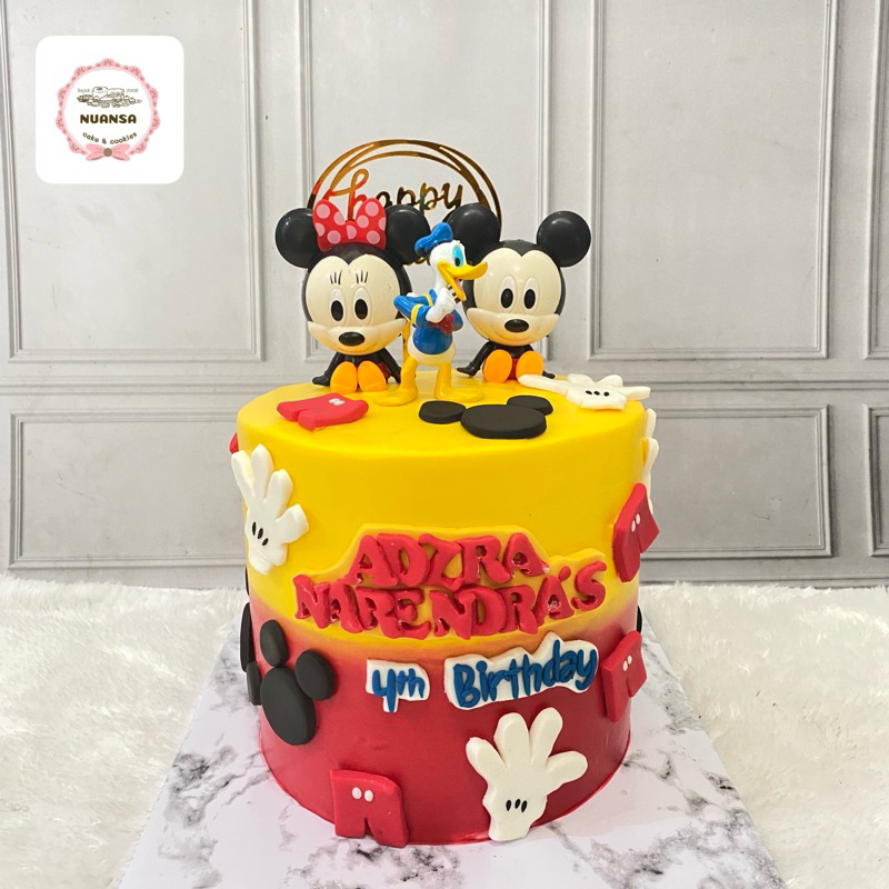 

custom cake tema mickey & minnie