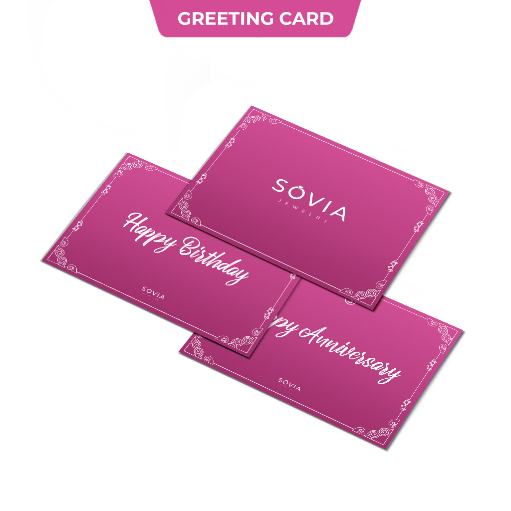 GREETING CARD/ KARTU UCAPAN SOVIA JEWELRY Gift, Birthday, Anniversary