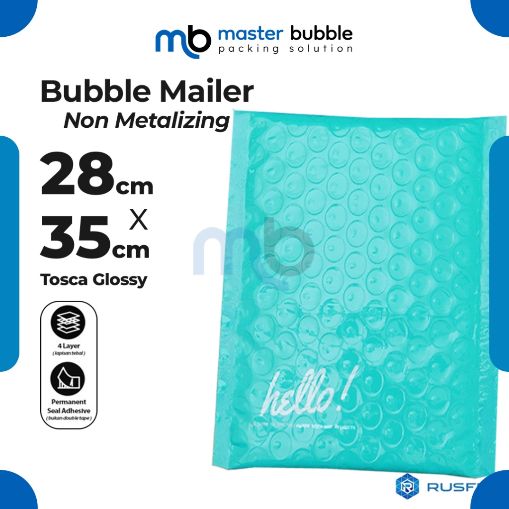 

Amplop Envelope Bubble Mailer Tosca Glossy 28 x 35 cm / Security Bag Mailer Rusfet Harga Ecer Satuan