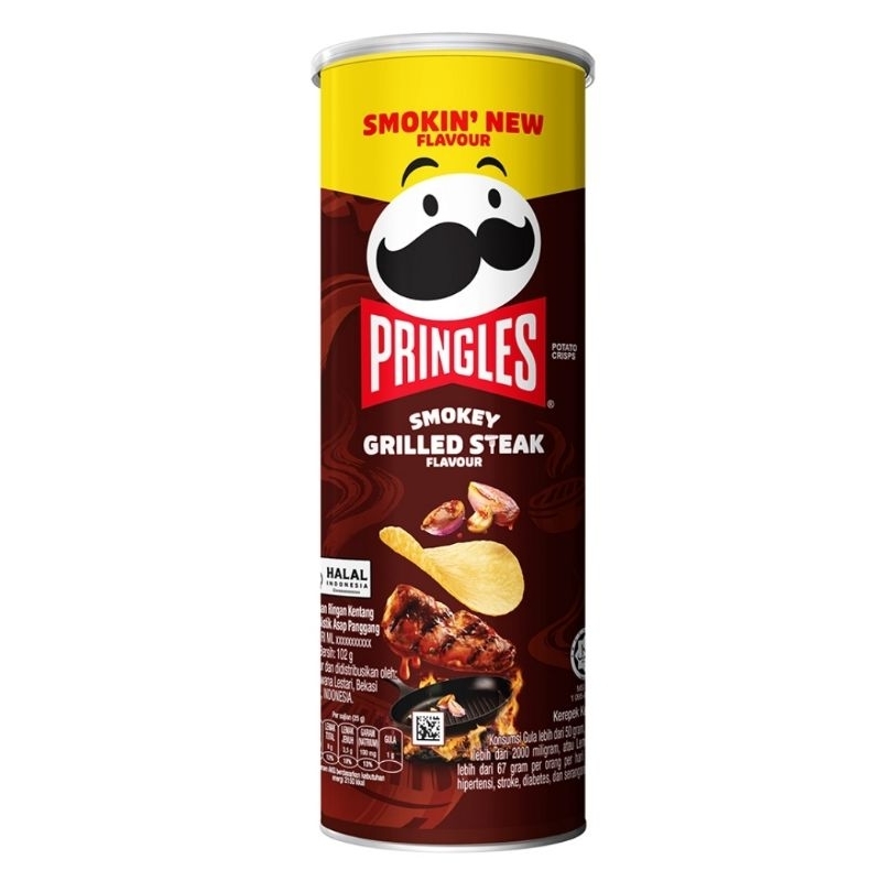 

Pringles Keripik Kentang Smokey Grilled Steak Kaleng 102 g