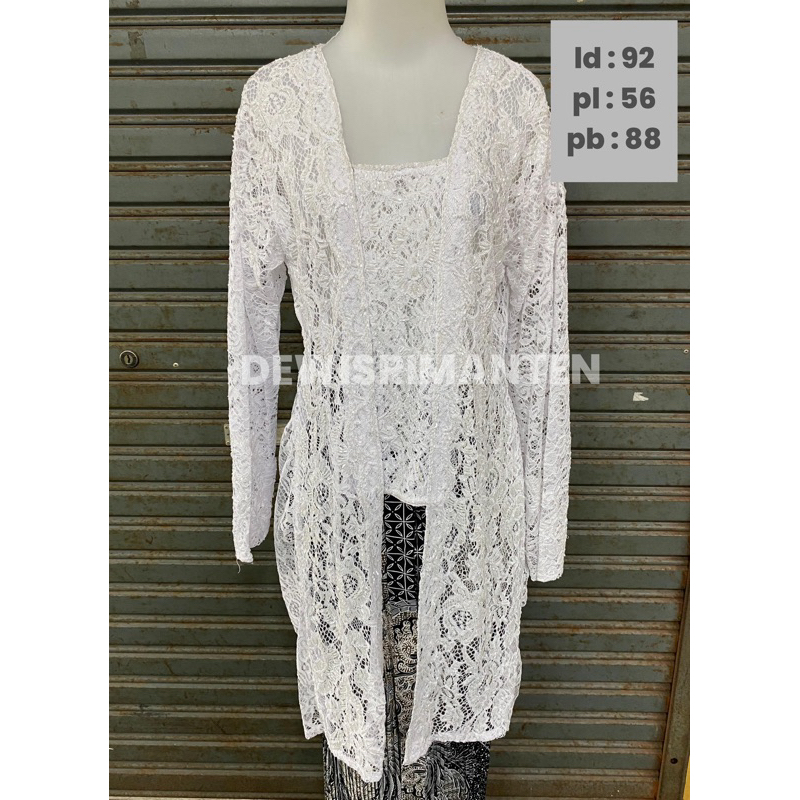 kebaya pengantin putih tunik/Kebaya pengantin kutubaru