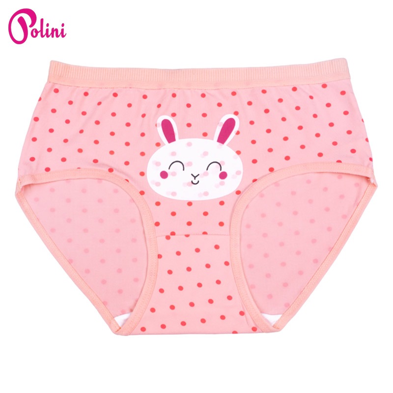 POLINI Celana Dalam Wanita Motif Rabbit Cd Wanita Katun Mid Waist 884