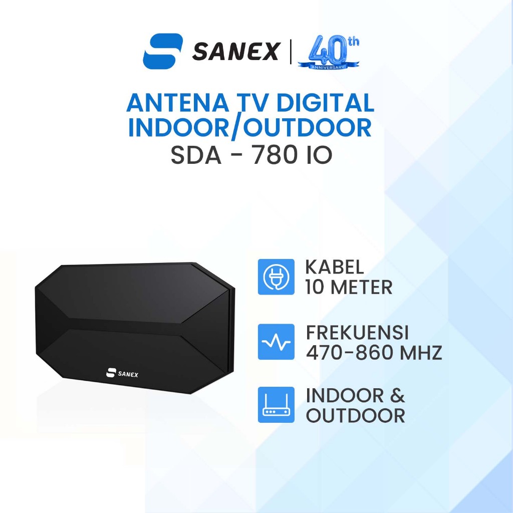 SANEX Antena TV Digital Indoor Outdoor SDA-780 IO