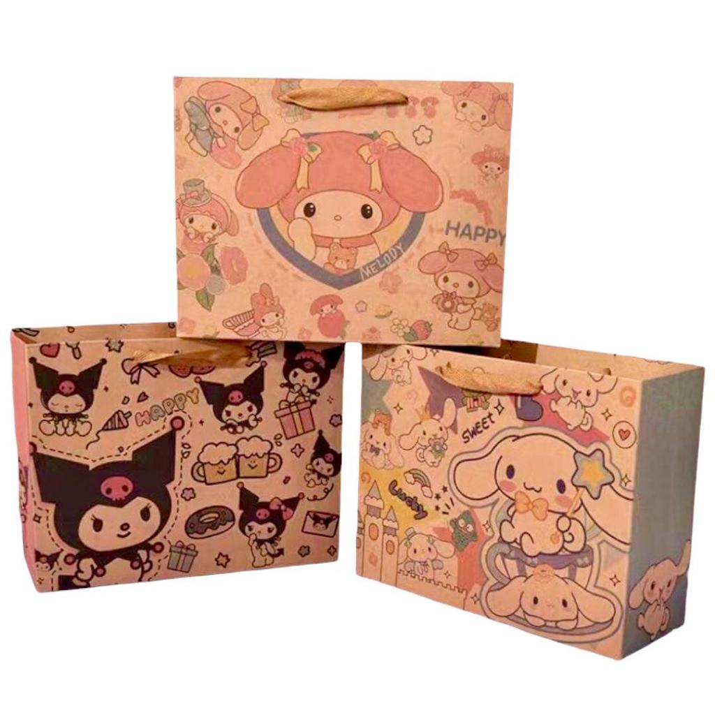 

PAPER BAG COKLAT SANRIO H-18018-A / TAS KANTONG KADO / GOODIE BAG KUROMI MY MELODY