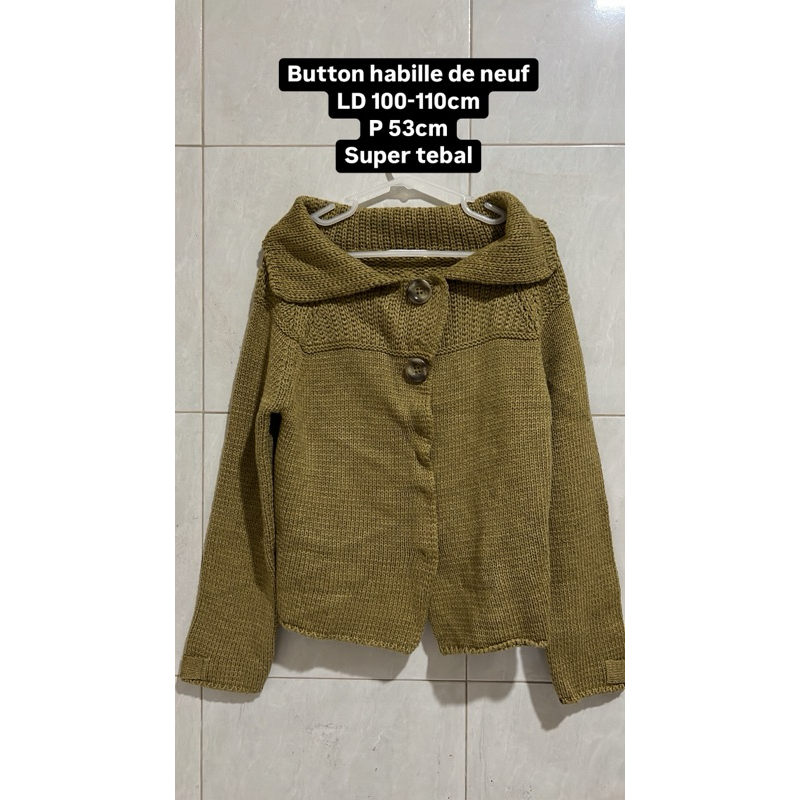 Jaket Sweater Coat Blazer Winter Knit Rajut Wanita Preloved