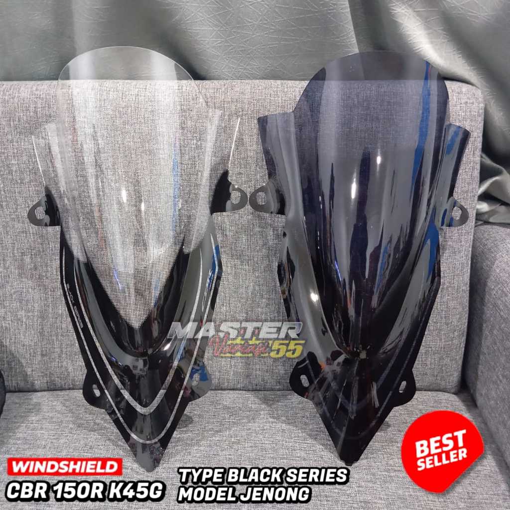 VISOR WINDSHIELD CBR 150R K45G MODEL JENONG BLACK SERIES FULL AKRILIK WINDSHIELD CBR 150R K45G MV55