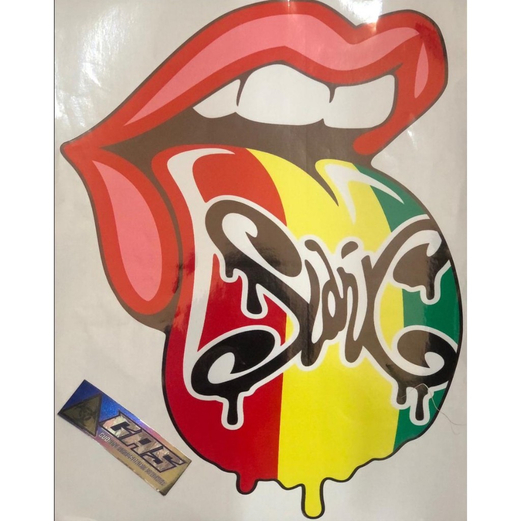 

STIKER VINYL GAMBAR LIDAH RASTA UKURAN BESAR