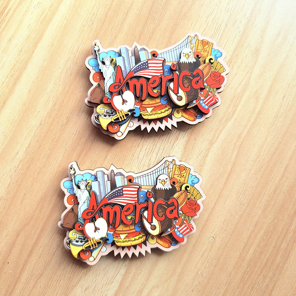 Souvenir Magnet AMERIKA Oleh Oleh USA AMERIKA