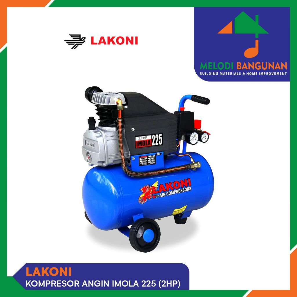 Lakoni - Kompresor + Compressor Listrik Angin Udara Imola 225 2 Hp 2Hp