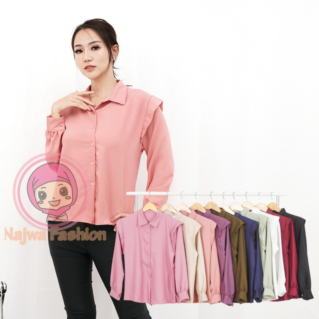 NAJWA - BLOUSE TIARA ANDINI WANITA KATUN POLOS