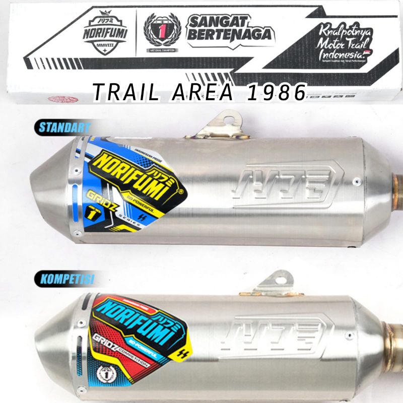 Knalpot Norifumi Gridz Standar KOMPETISI CRF 150 L KLX 150 BF DTracker WR 155 R Stainless ORIGINAL C